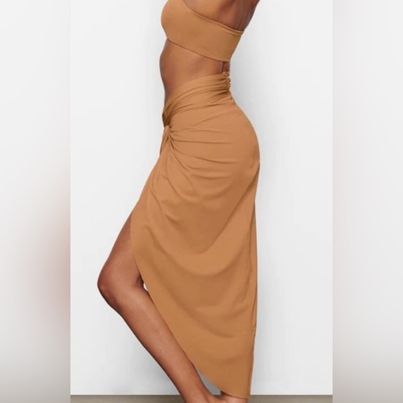 NWT Skims Swim Cover Up Sarong Skirt Almond Size 4X - Picture 3 of 7